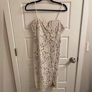 Lulus Amazing Allure White Crochet Lace Bodycon Midi Dress